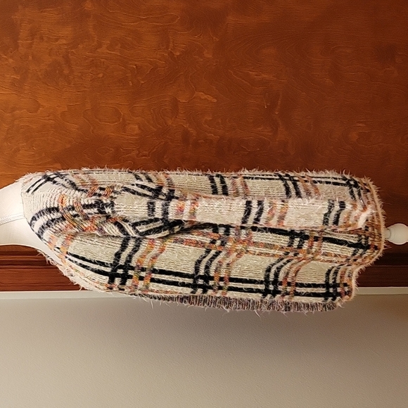 TCEC Colorful Plaid Long Eyelash Sweater Cardigan in size M - Picture 4 of 9